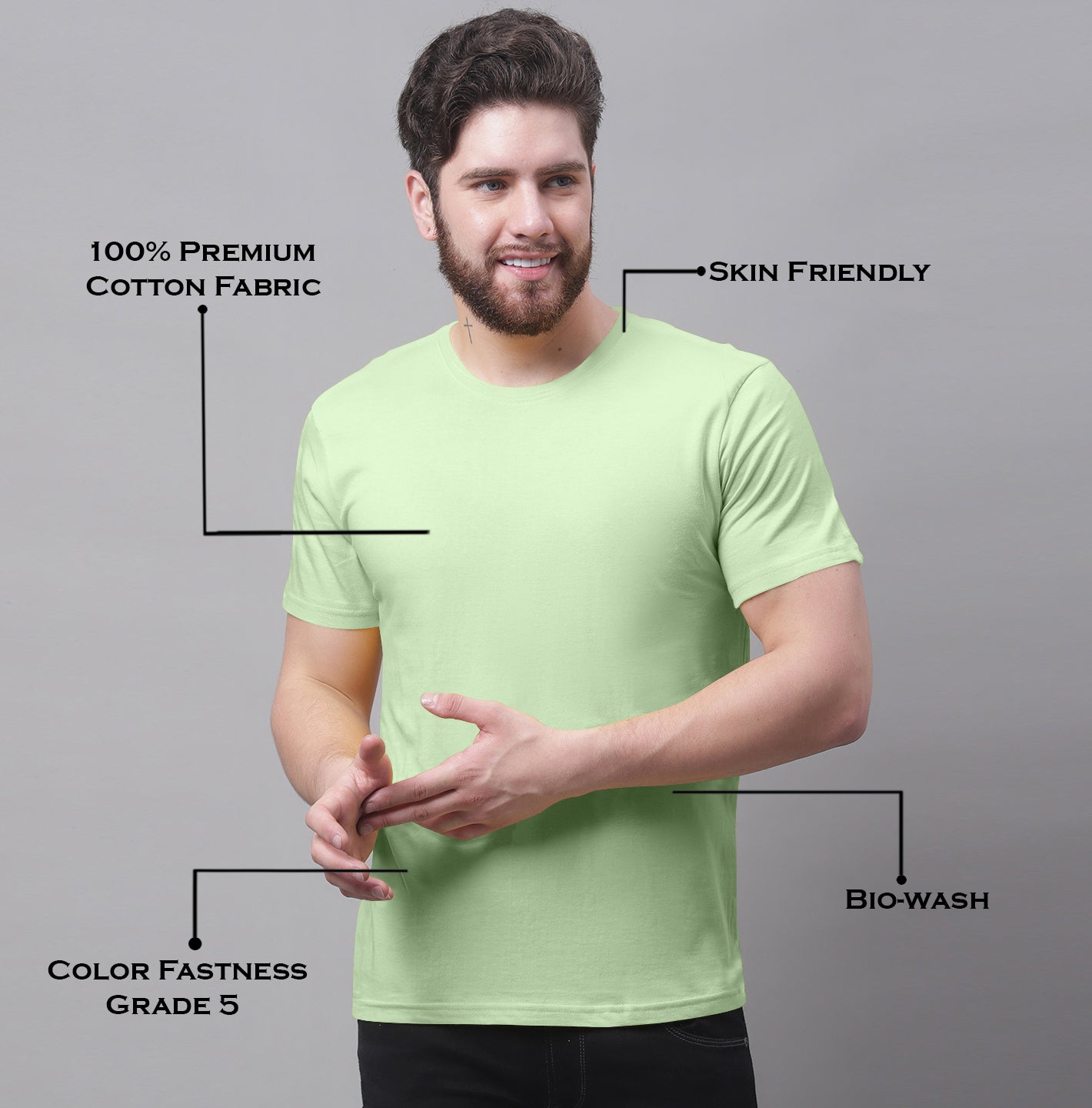 Men's Pack Of 2 Pure Cotton Half Sleeve T-shirt - Friskers