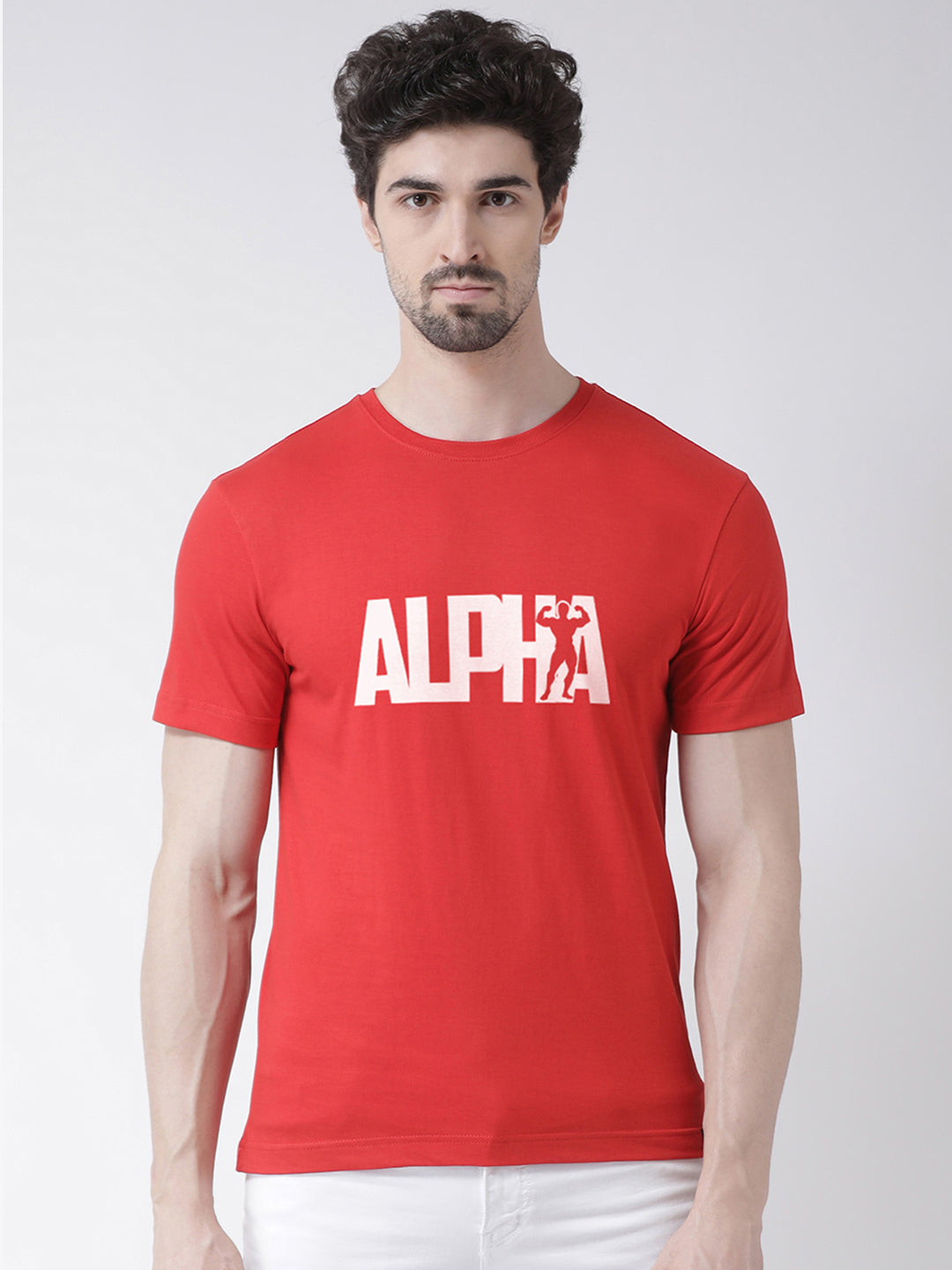 Alpha Printed Round Neck T-shirt - Friskers