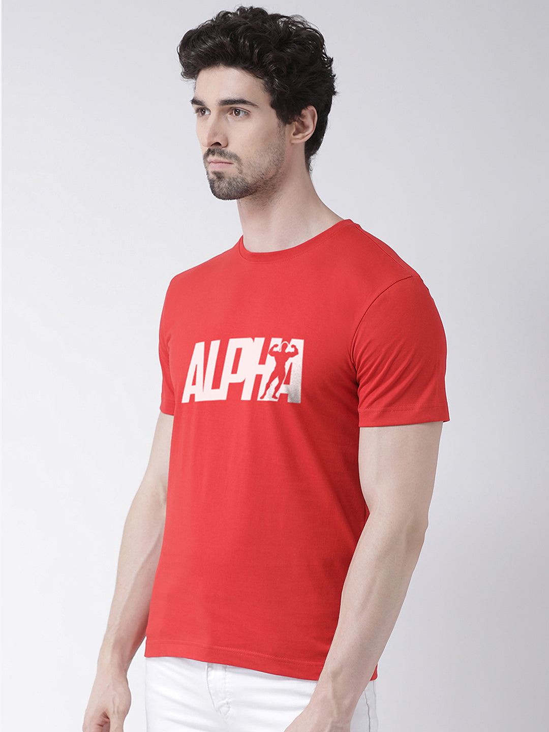 Alpha Printed Round Neck T-shirt - Friskers