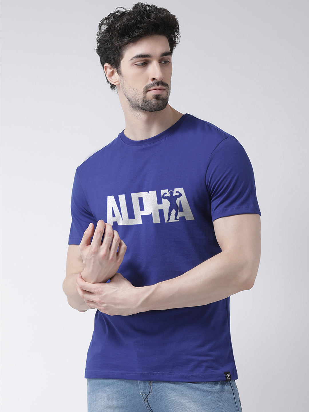 Alpha Printed Round Neck T-shirt - Friskers