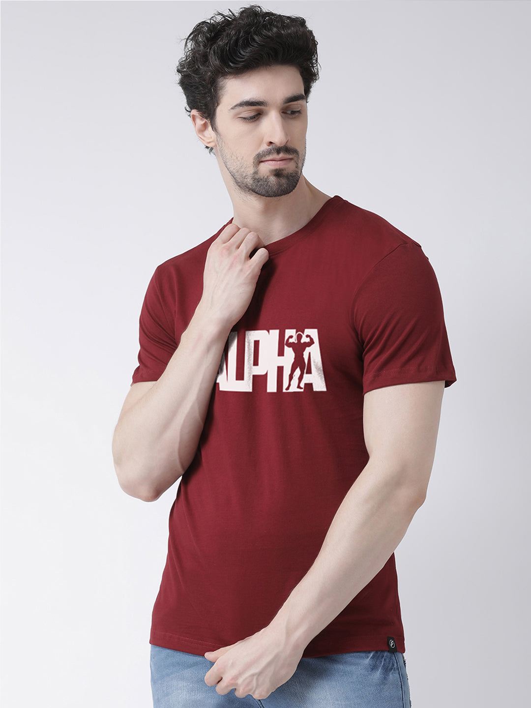 Alpha Printed Round Neck T-shirt - Friskers