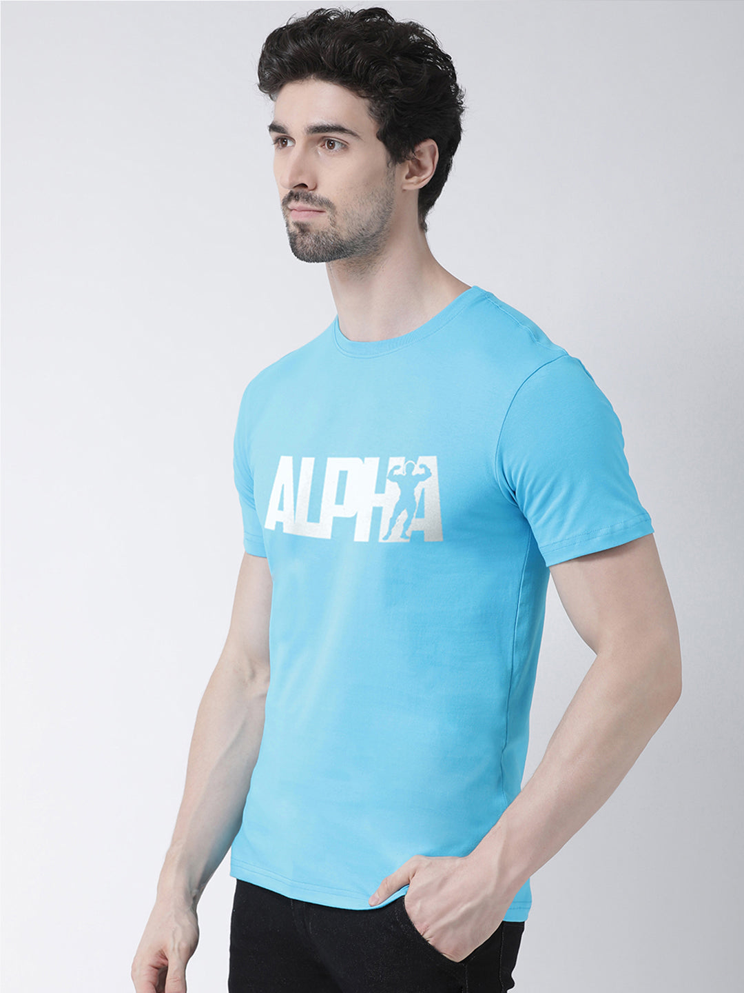 Alpha Printed Round Neck T-shirt - Friskers