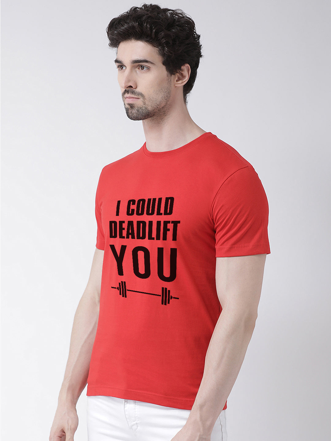 Deadlift Printed Round Neck T-shirt - Friskers