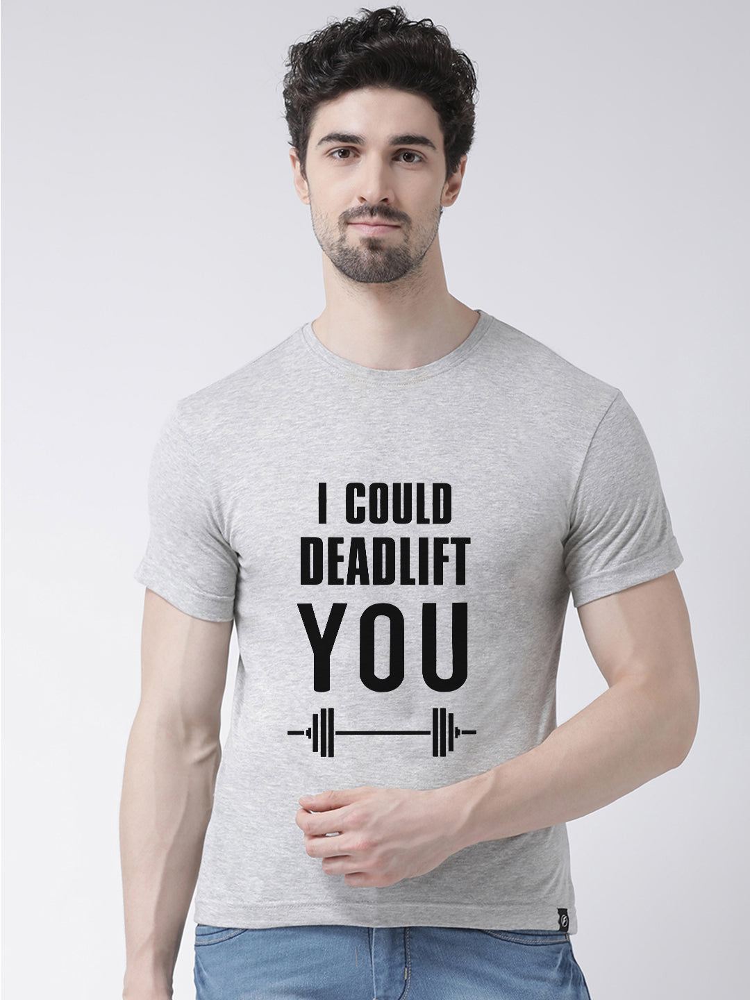 Deadlift Printed Round Neck T-shirt - Friskers