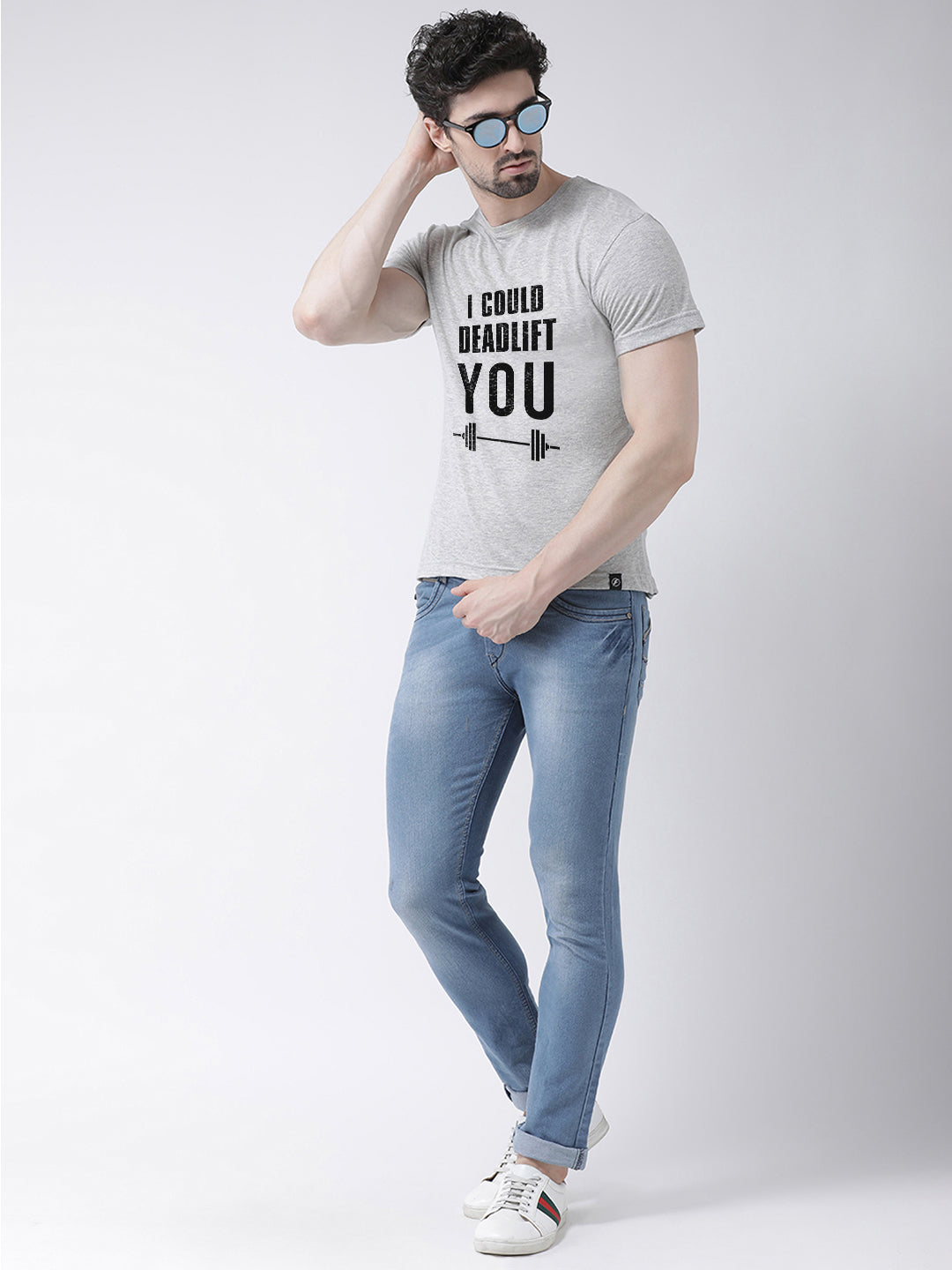Deadlift Printed Round Neck T-shirt - Friskers