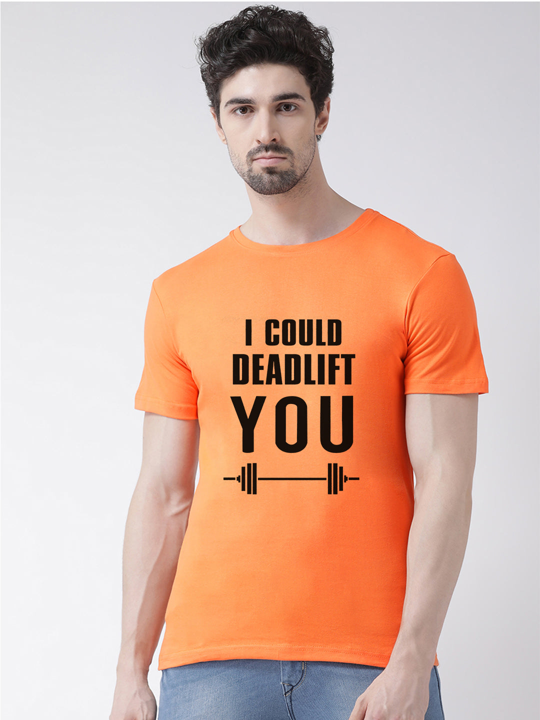 Deadlift Printed Round Neck T-shirt - Friskers