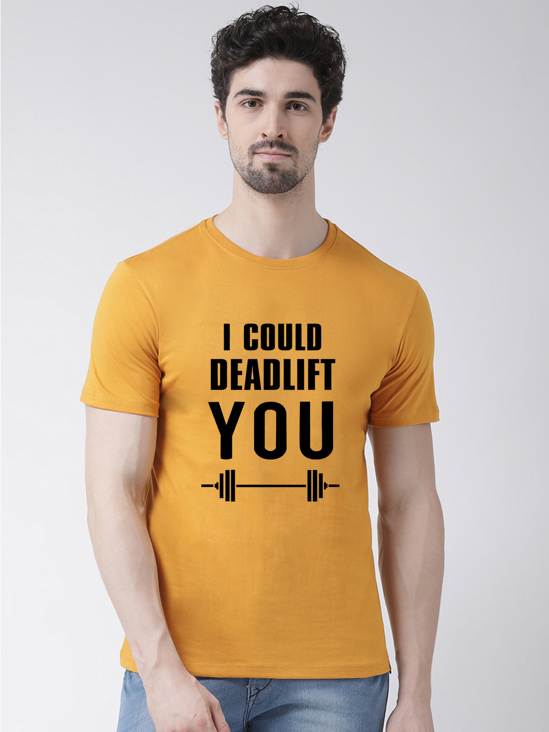 Deadlift Printed Round Neck T-shirt - Friskers