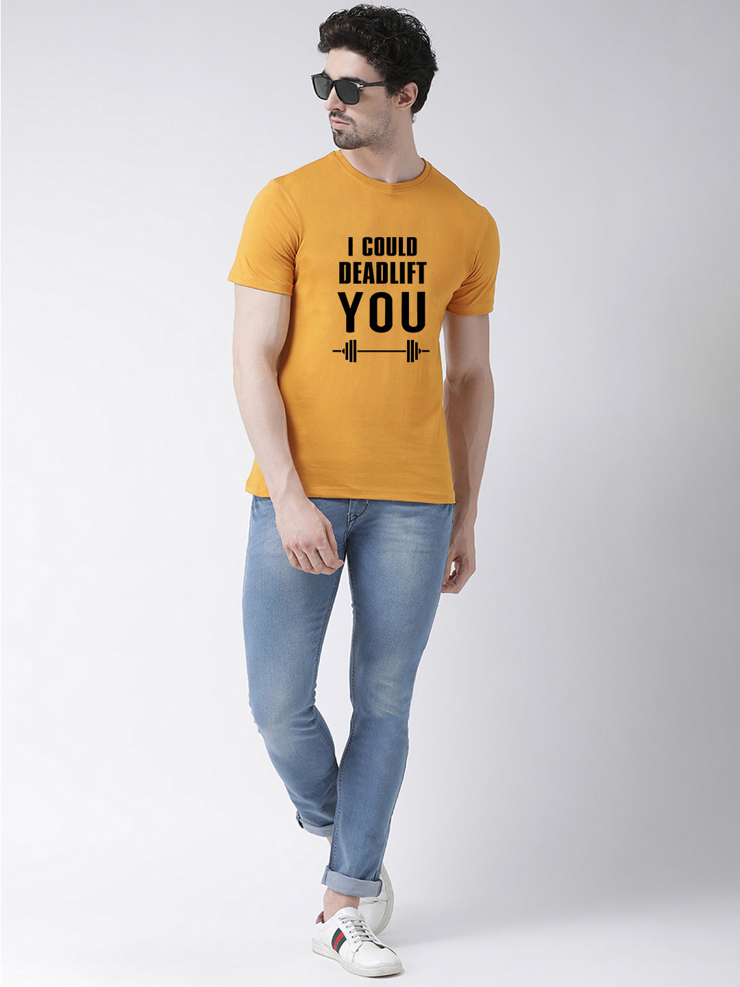 Deadlift Printed Round Neck T-shirt - Friskers