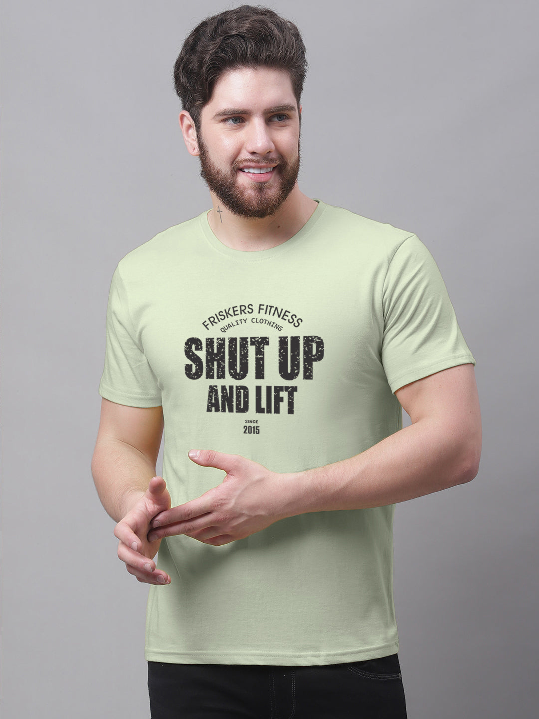 Men's Pack Of 2 Printed Half Sleeves T-Shirt - Friskers