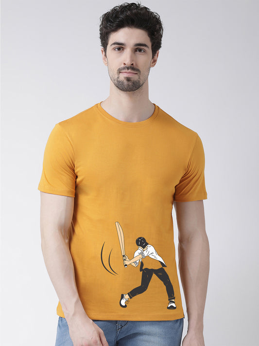 Cricketer Printed Round Neck T-shirt - Friskers