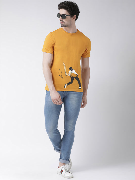Cricketer Printed Round Neck T-shirt - Friskers
