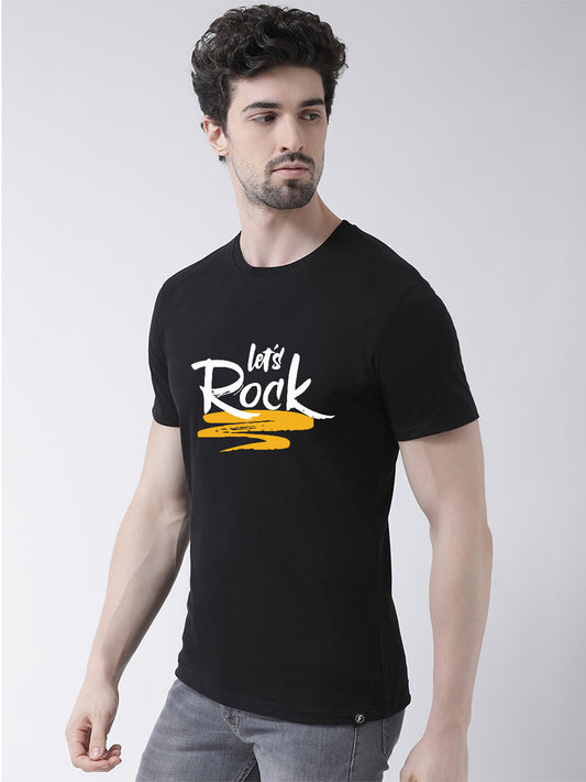 Men's Lets Rock printed Pure Cotton Training T-Shirt - Friskers