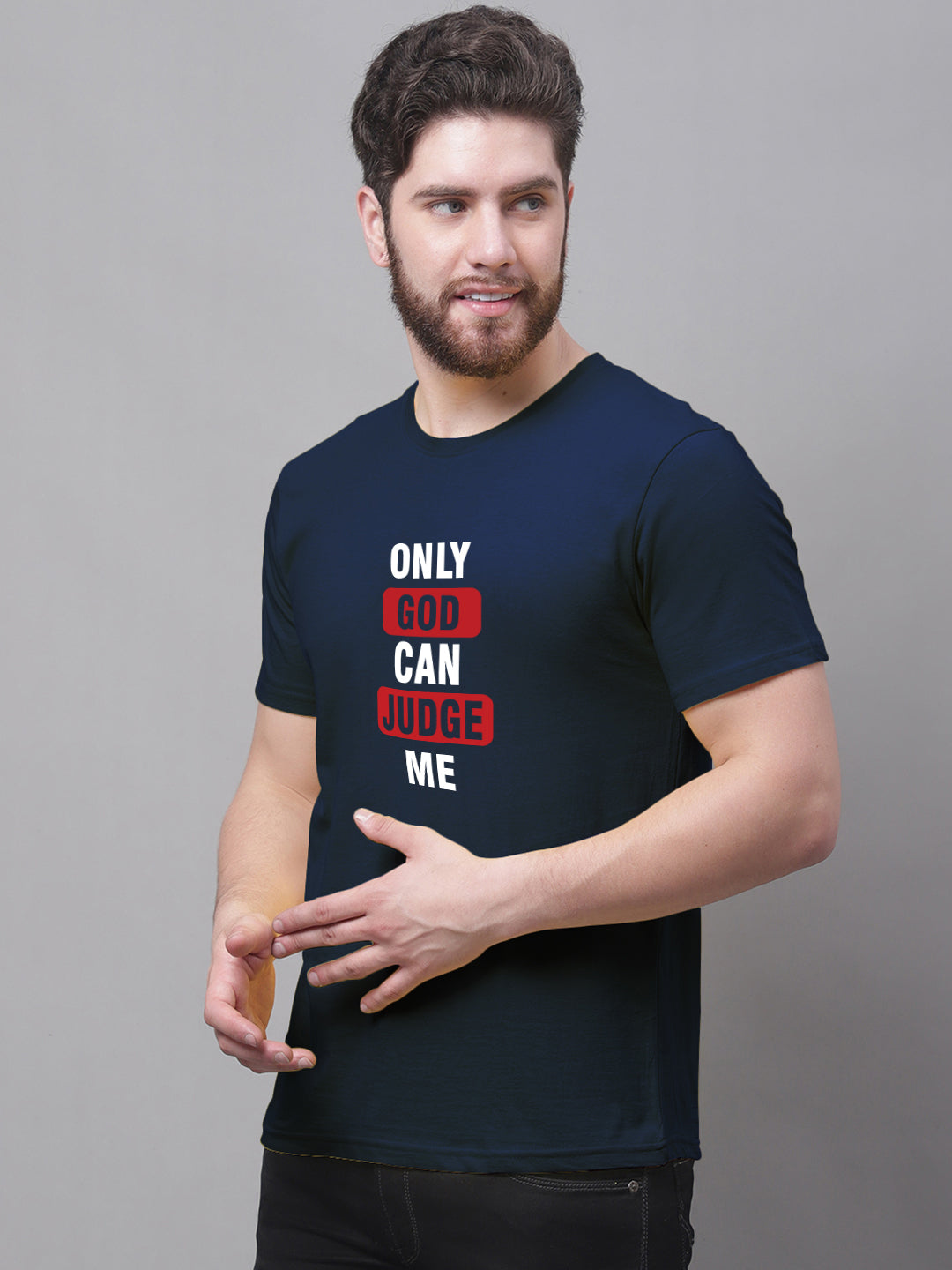 Men's Only God Can Judge Me Pure Cotton T-Shirt - Friskers