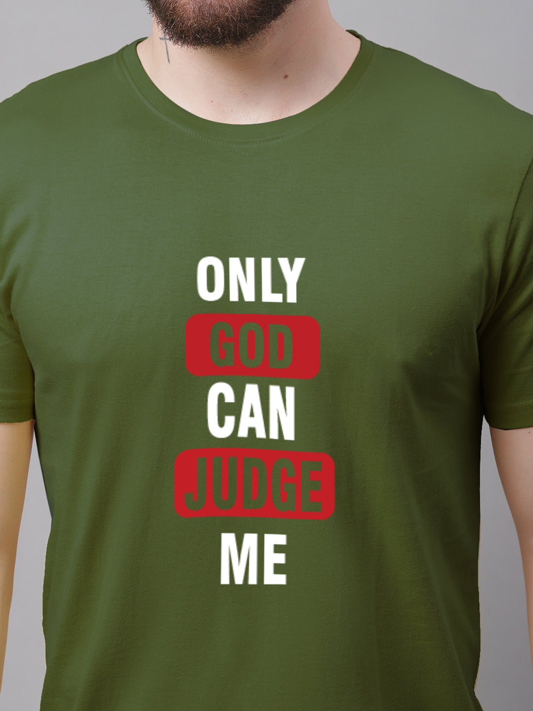 Men's Only God Can Judge Me Pure Cotton T-Shirt - Friskers