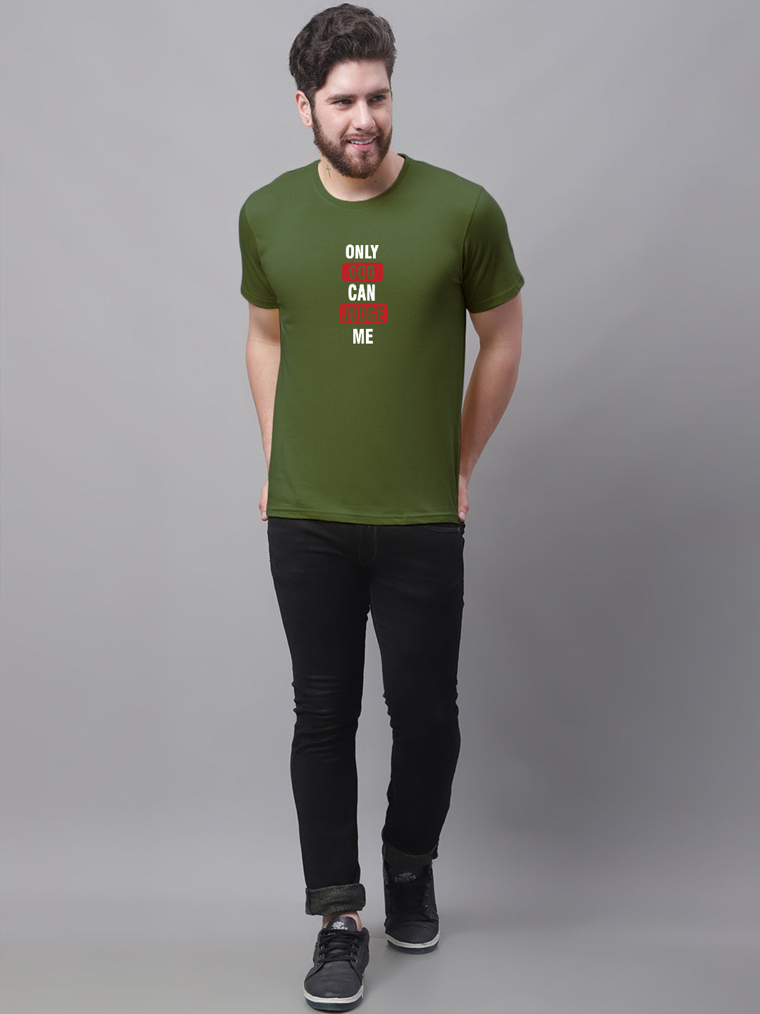 Men's Only God Can Judge Me Pure Cotton T-Shirt - Friskers
