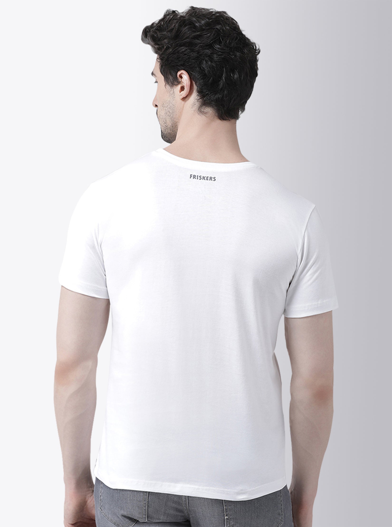 Men's Pack Of 2 Printed Half Sleeves T-Shirt - Friskers