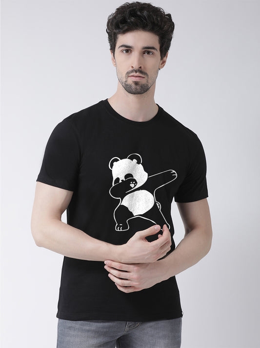 Men's Pack Of 2 Printed Round Neck Half Sleeves T-Shirt - Friskers