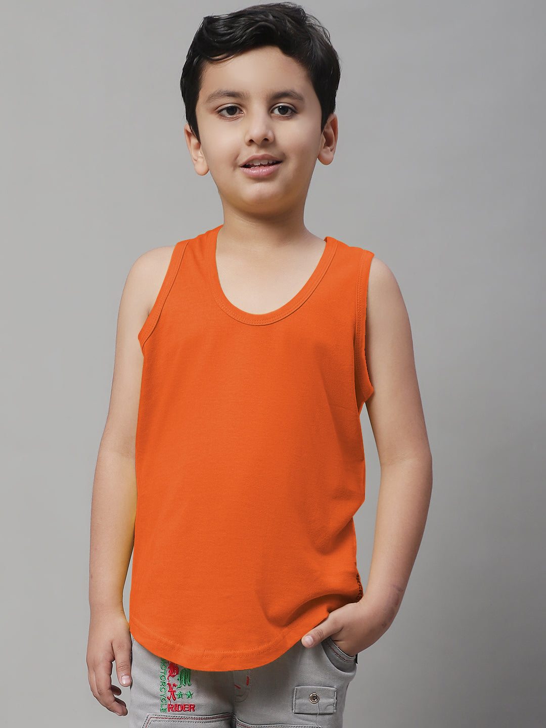 Pure Cotton Regular Fit 7-12Y Kids Vest - Friskers