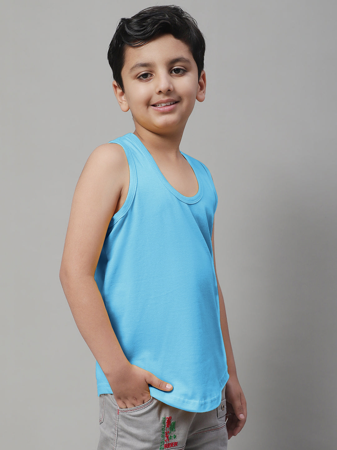 Pure Cotton Regular Fit 7-12Y Kids Vest - Friskers