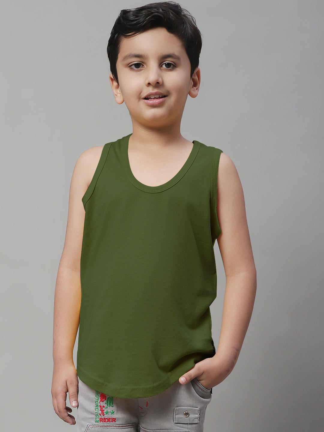 Pure Cotton Regular Fit 7-12Y Kids Vest - Friskers