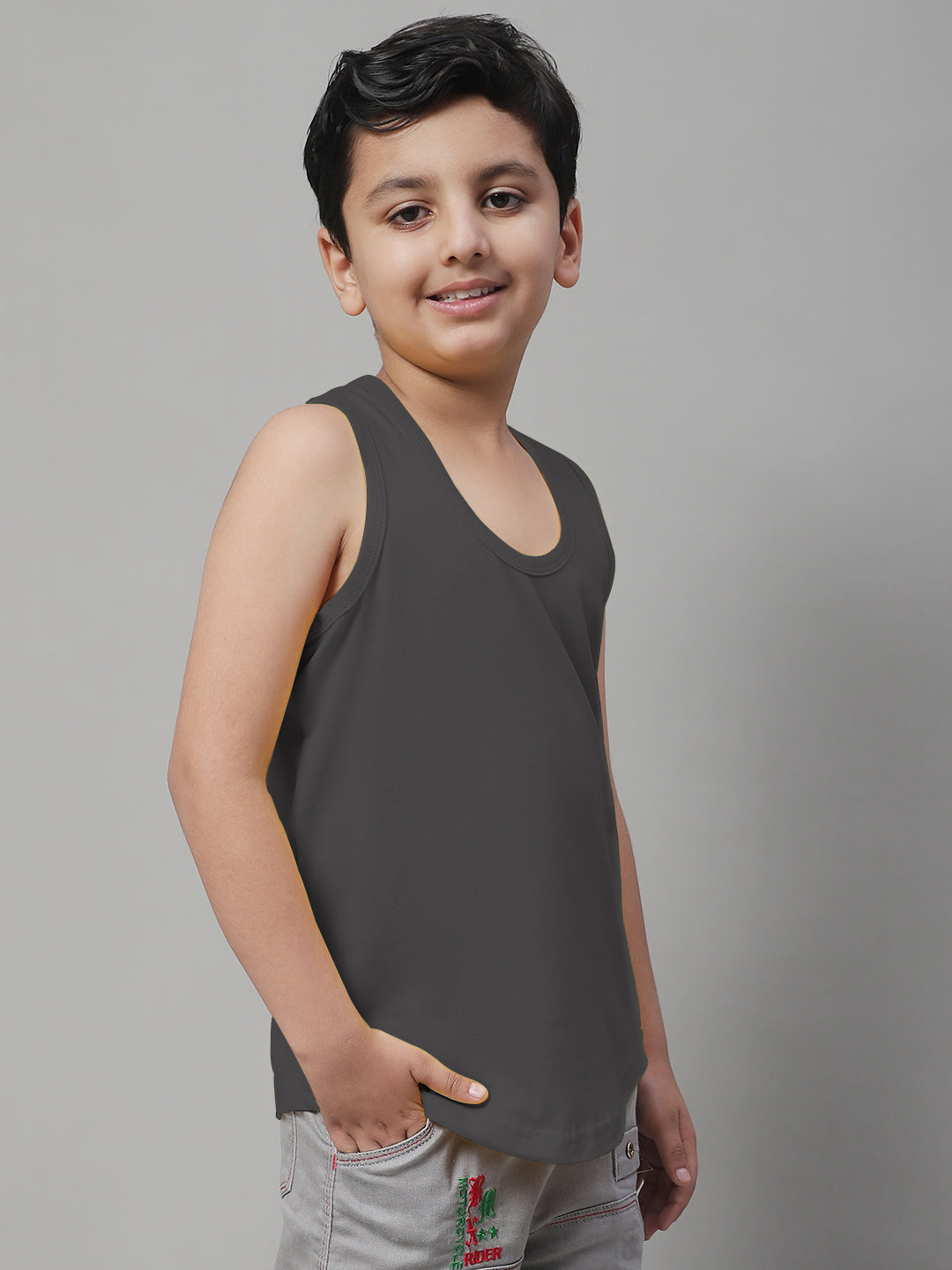 Pure Cotton Regular Fit 7-12Y Kids Vest - Friskers