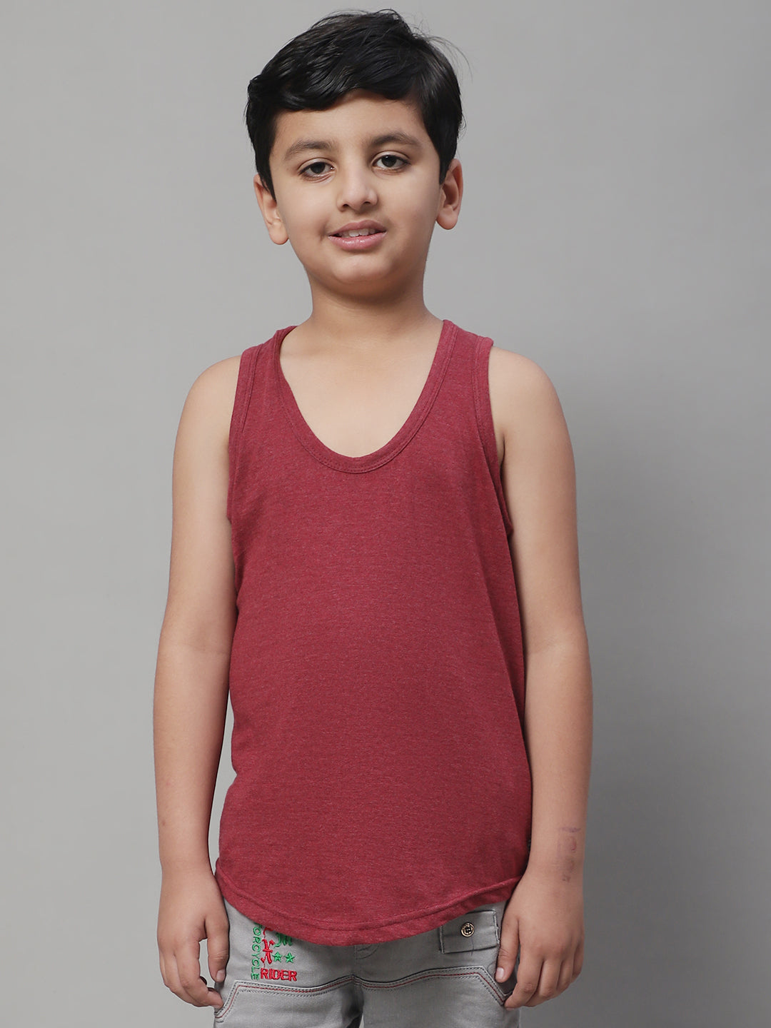 Kids Cool & Soft Solid Pure Cotton Vest - Friskers