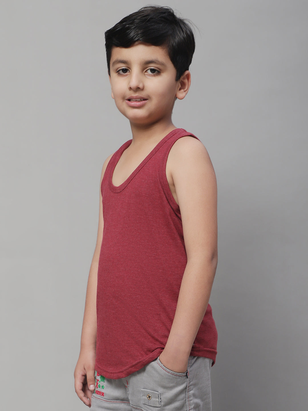 Kids Cool & Soft Solid Pure Cotton Vest - Friskers