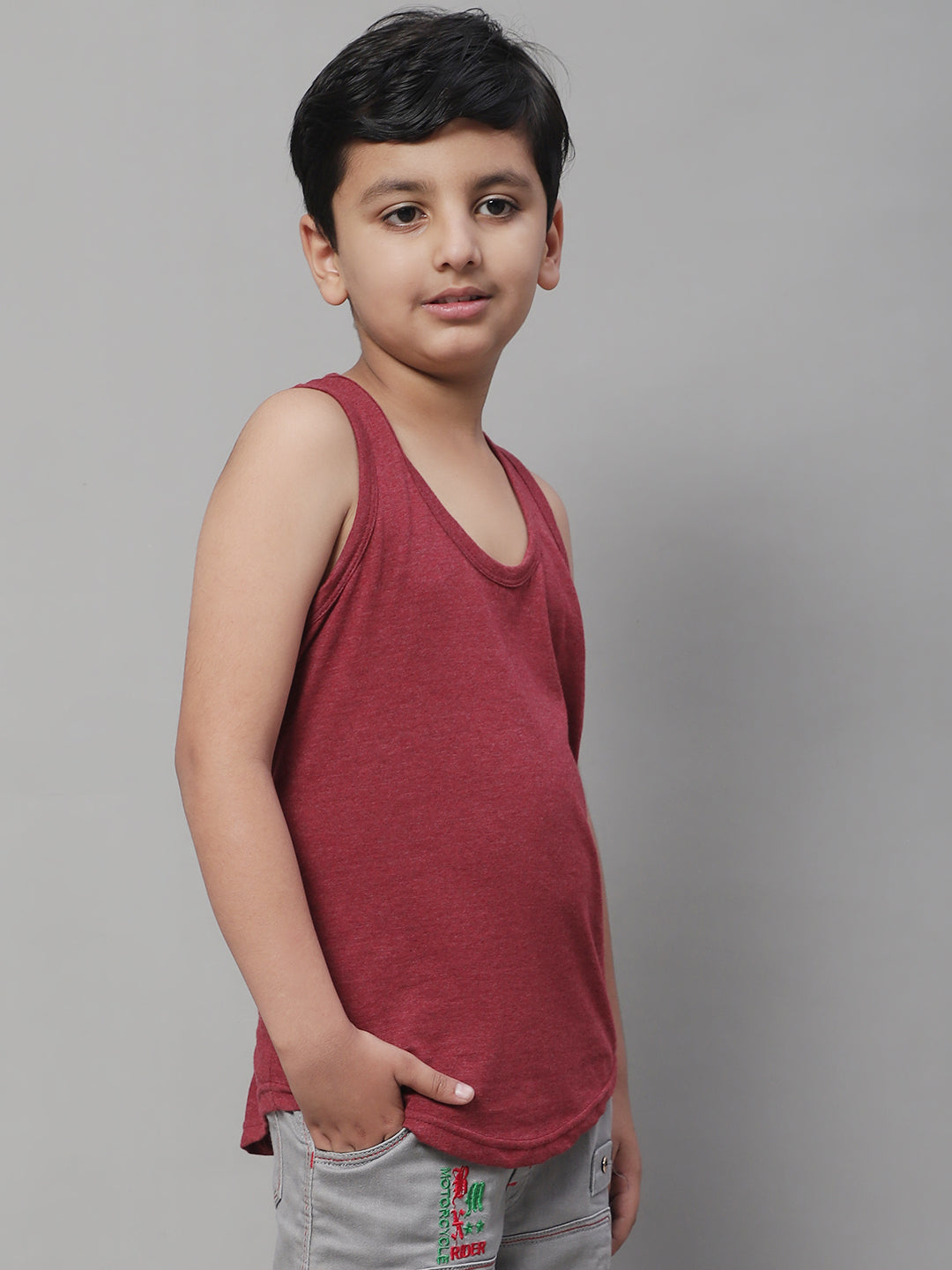 Kids Cool & Soft Solid Pure Cotton Vest - Friskers