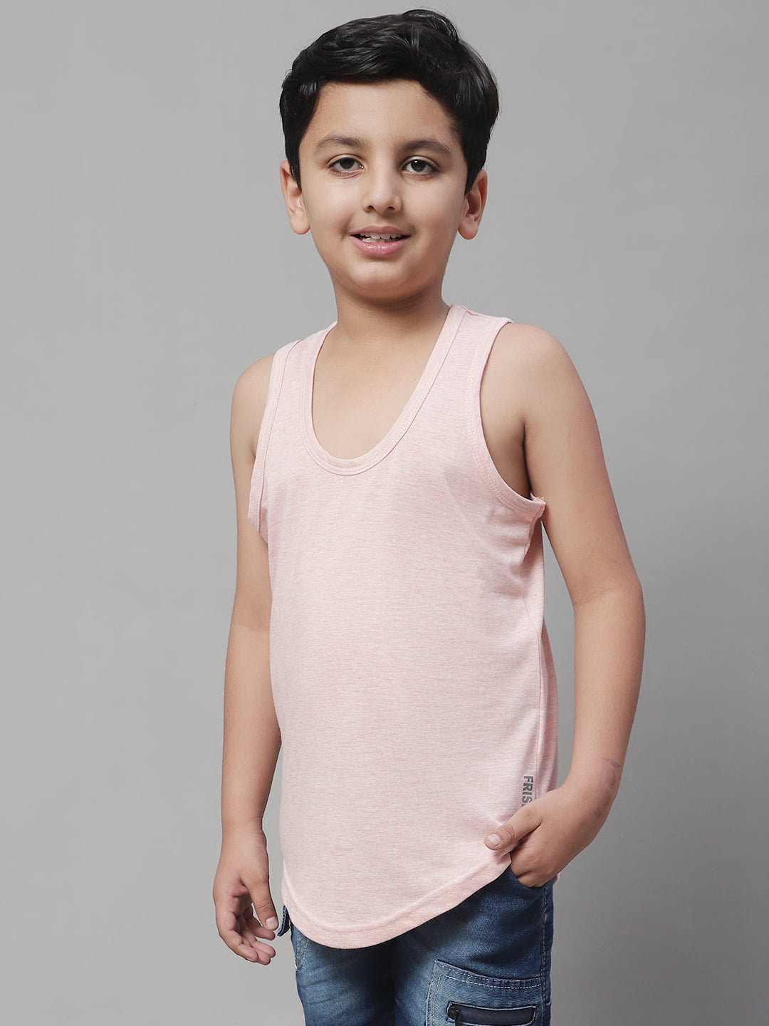 Kids Cool & Soft Solid Pure Cotton Vest - Friskers