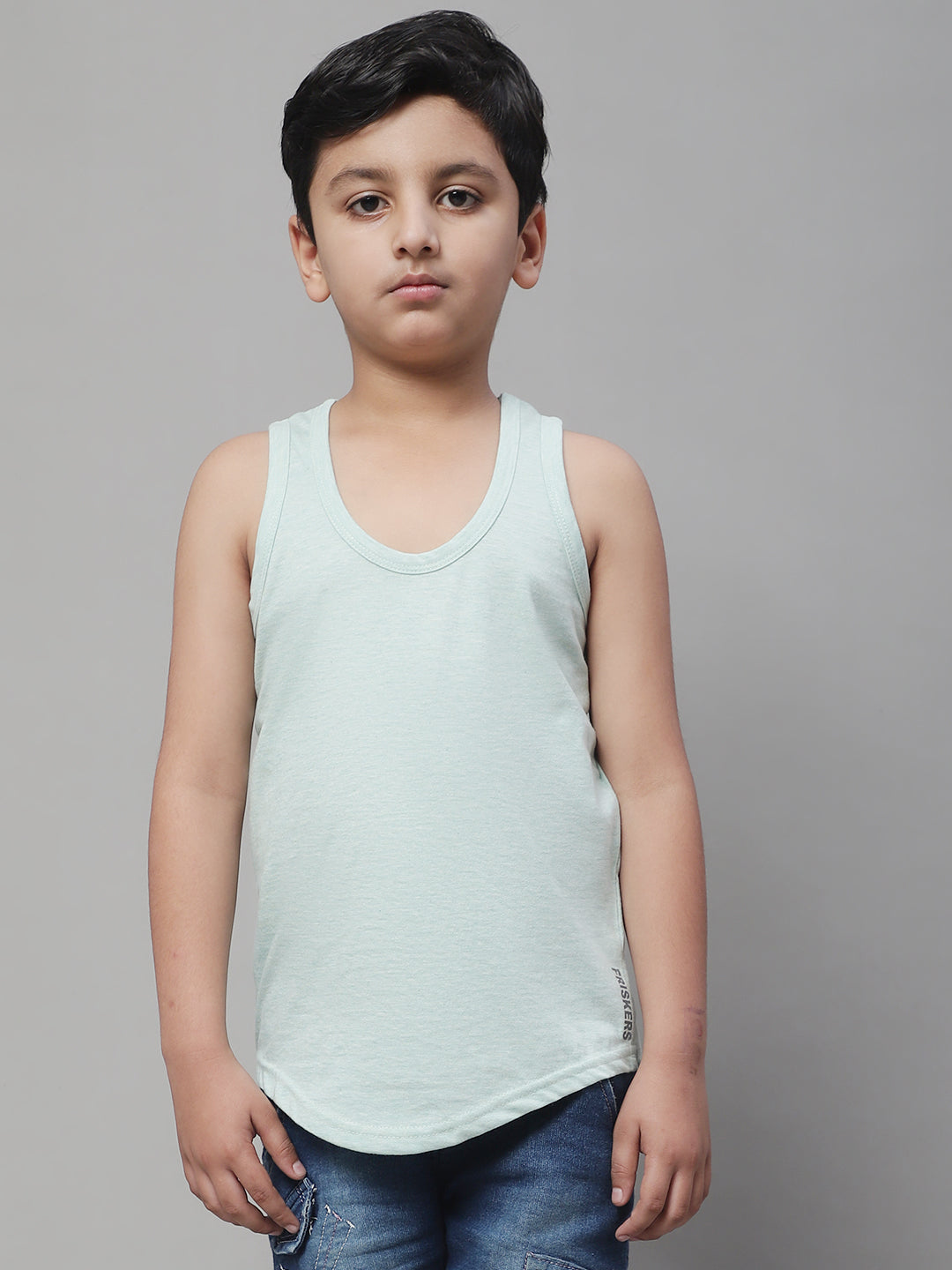 Kids Cool & Soft Solid Pure Cotton Vest - Friskers