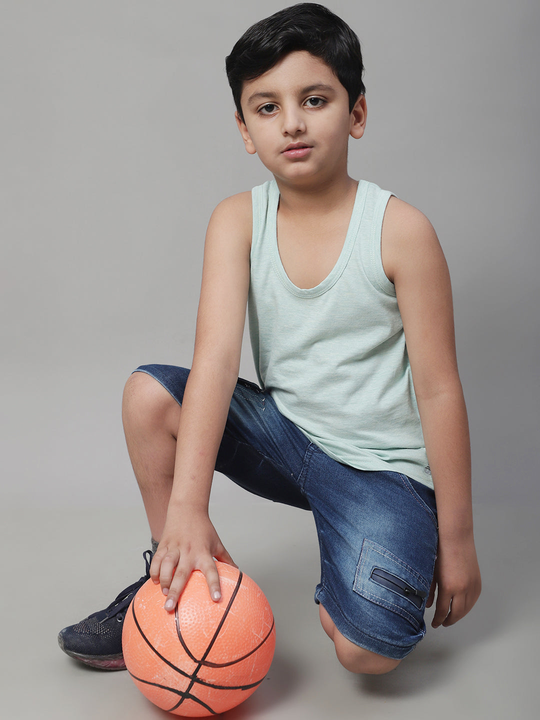 Kids Cool & Soft Solid Pure Cotton Vest - Friskers