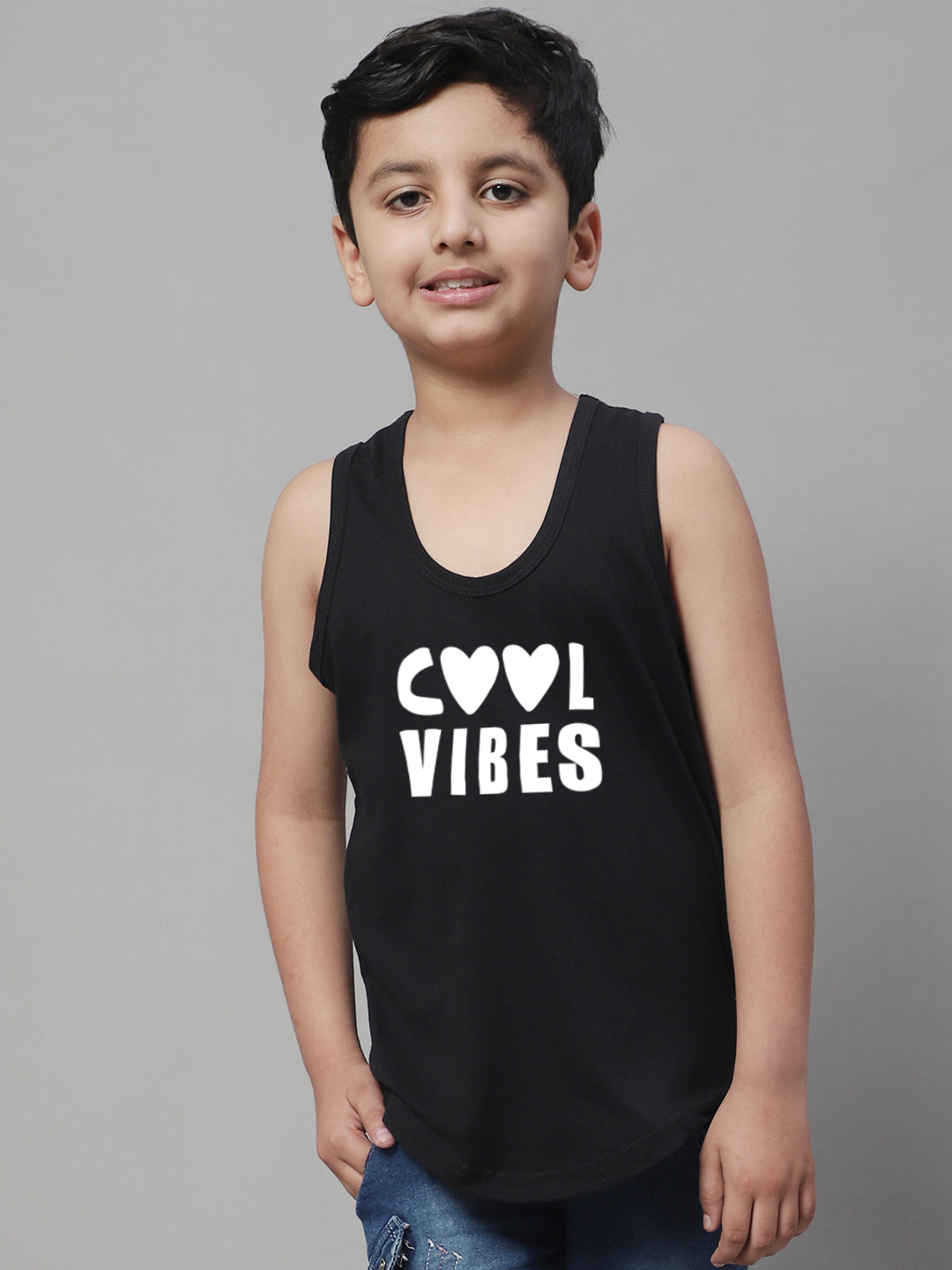 Kids Cool Vibes Printed Pure Cotton Classic Vest - Friskers