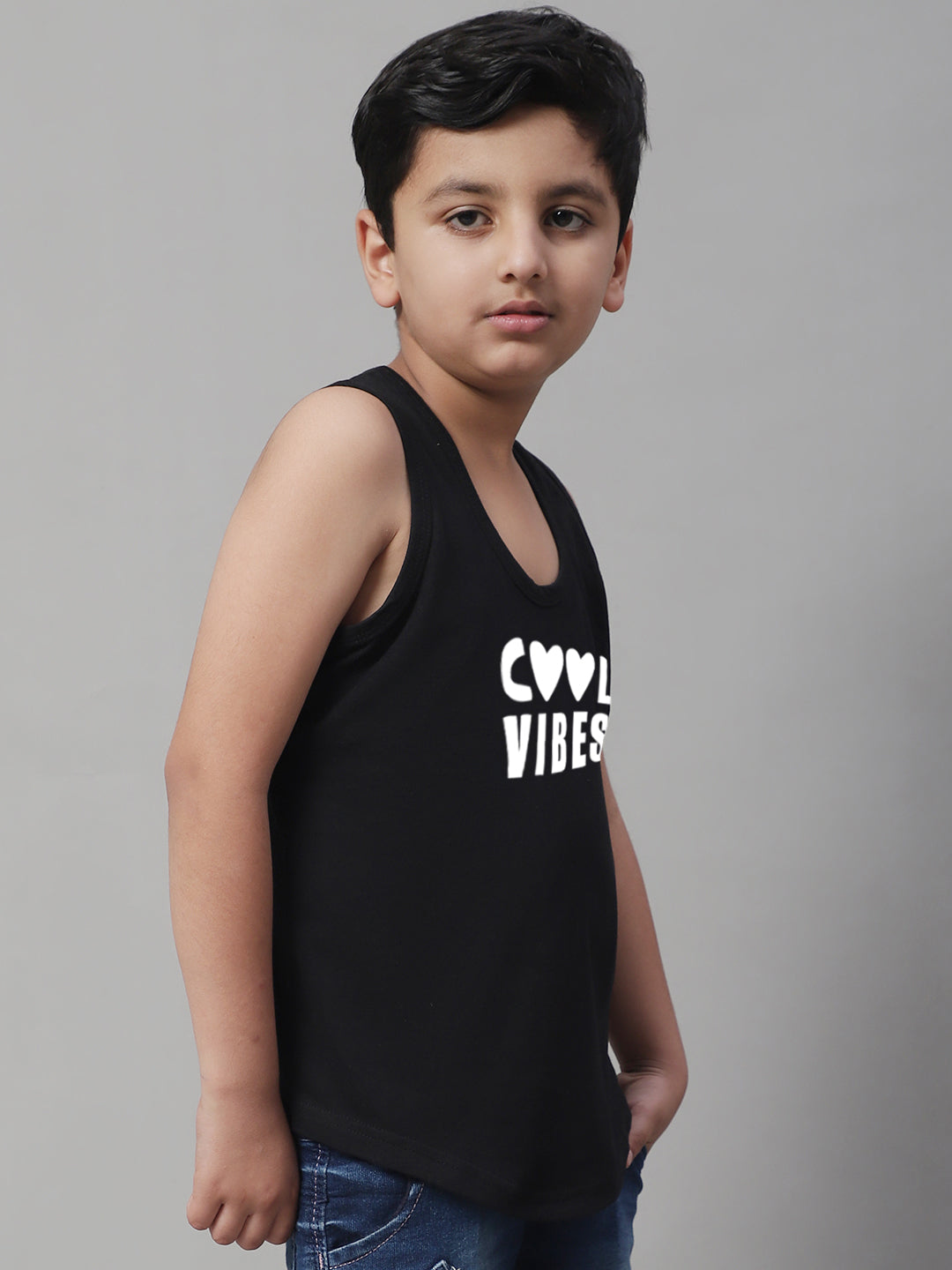 Kids Cool Vibes Printed Pure Cotton Classic Vest - Friskers