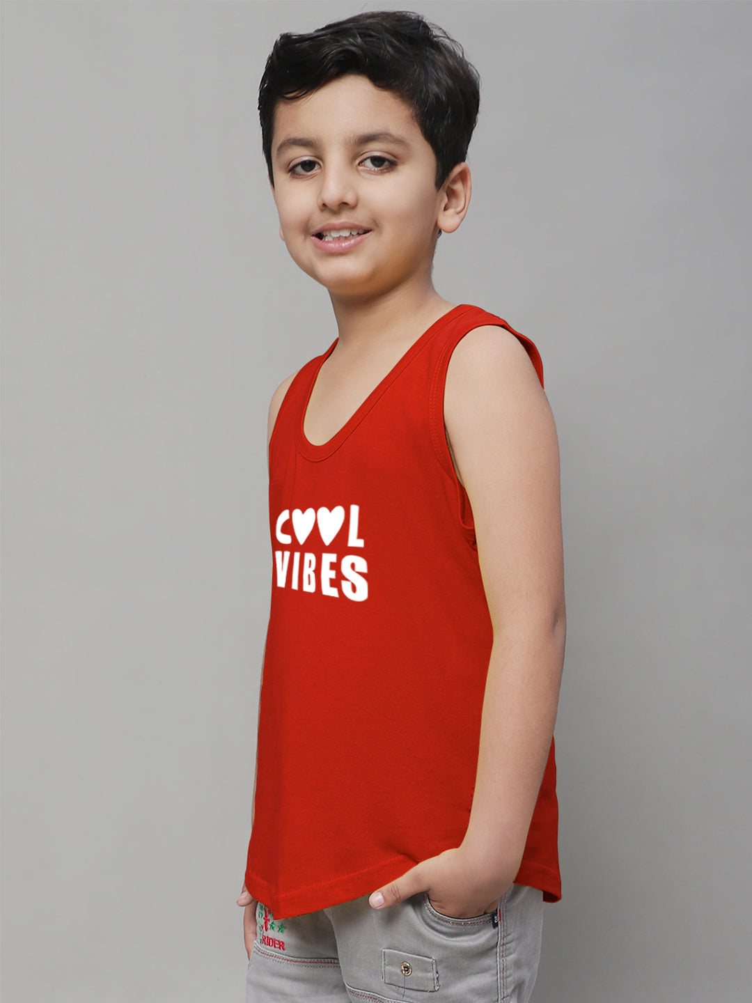 Kids Cool Vibes Printed Pure Cotton Classic Vest - Friskers