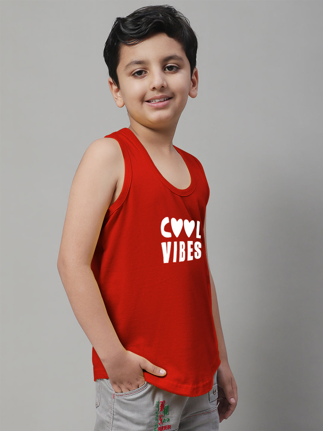 Kids Cool Vibes Printed Pure Cotton Classic Vest - Friskers