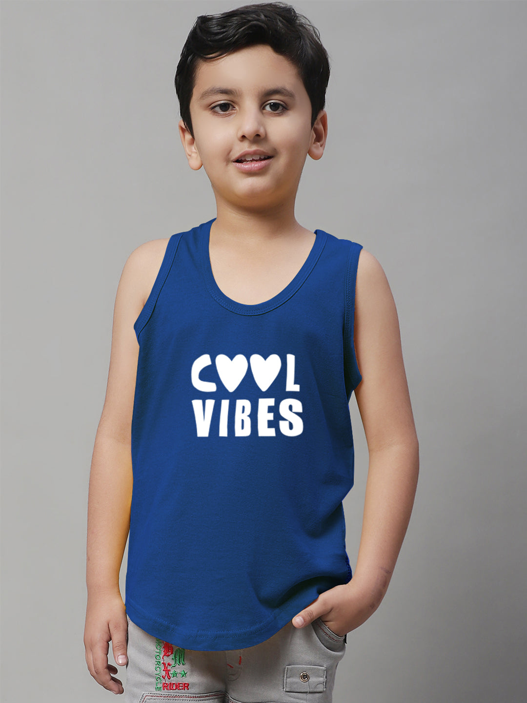 Kids Cool Vibes Printed Pure Cotton Classic Vest - Friskers