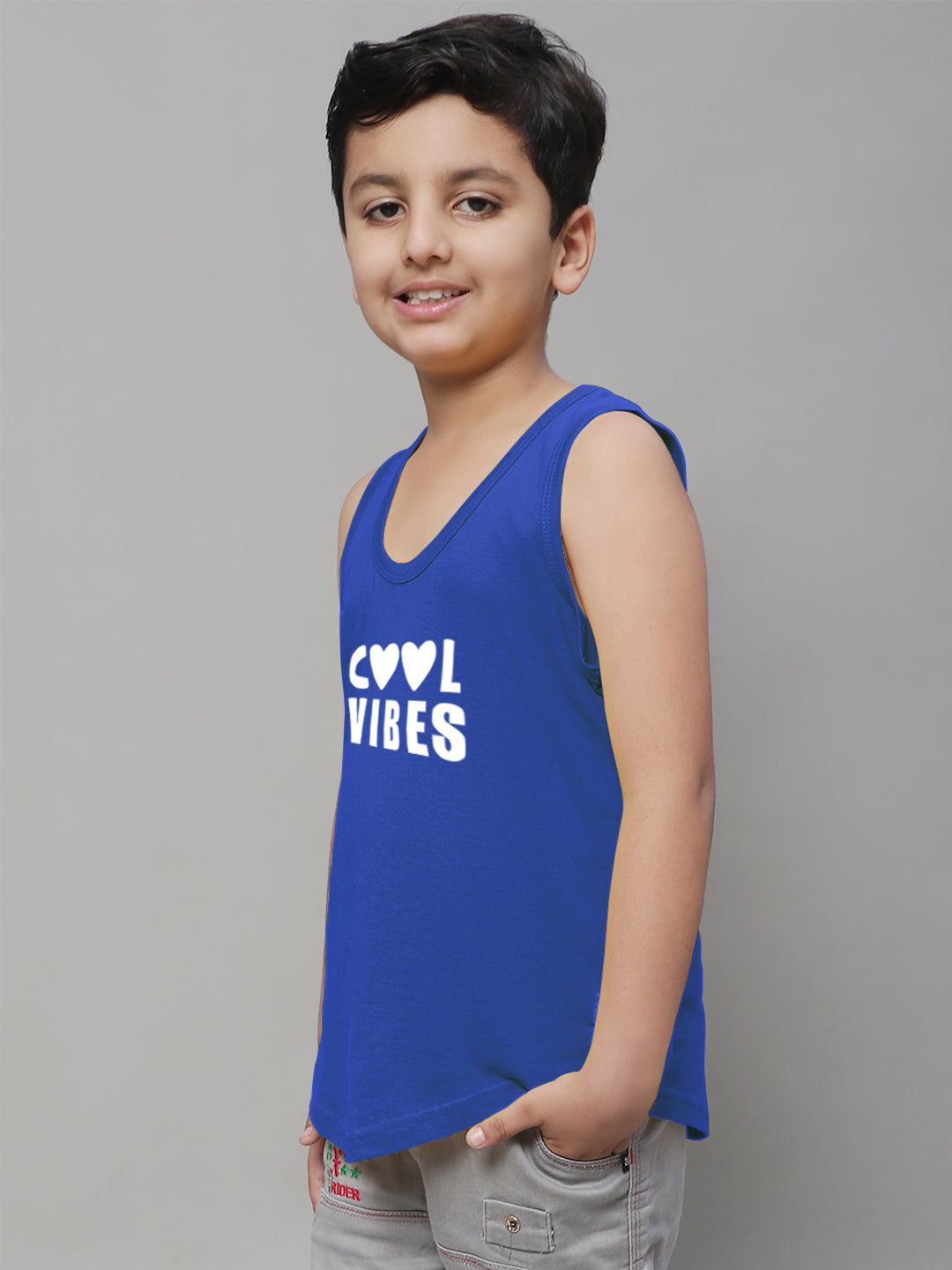 Kids Cool Vibes Printed Pure Cotton Classic Vest - Friskers