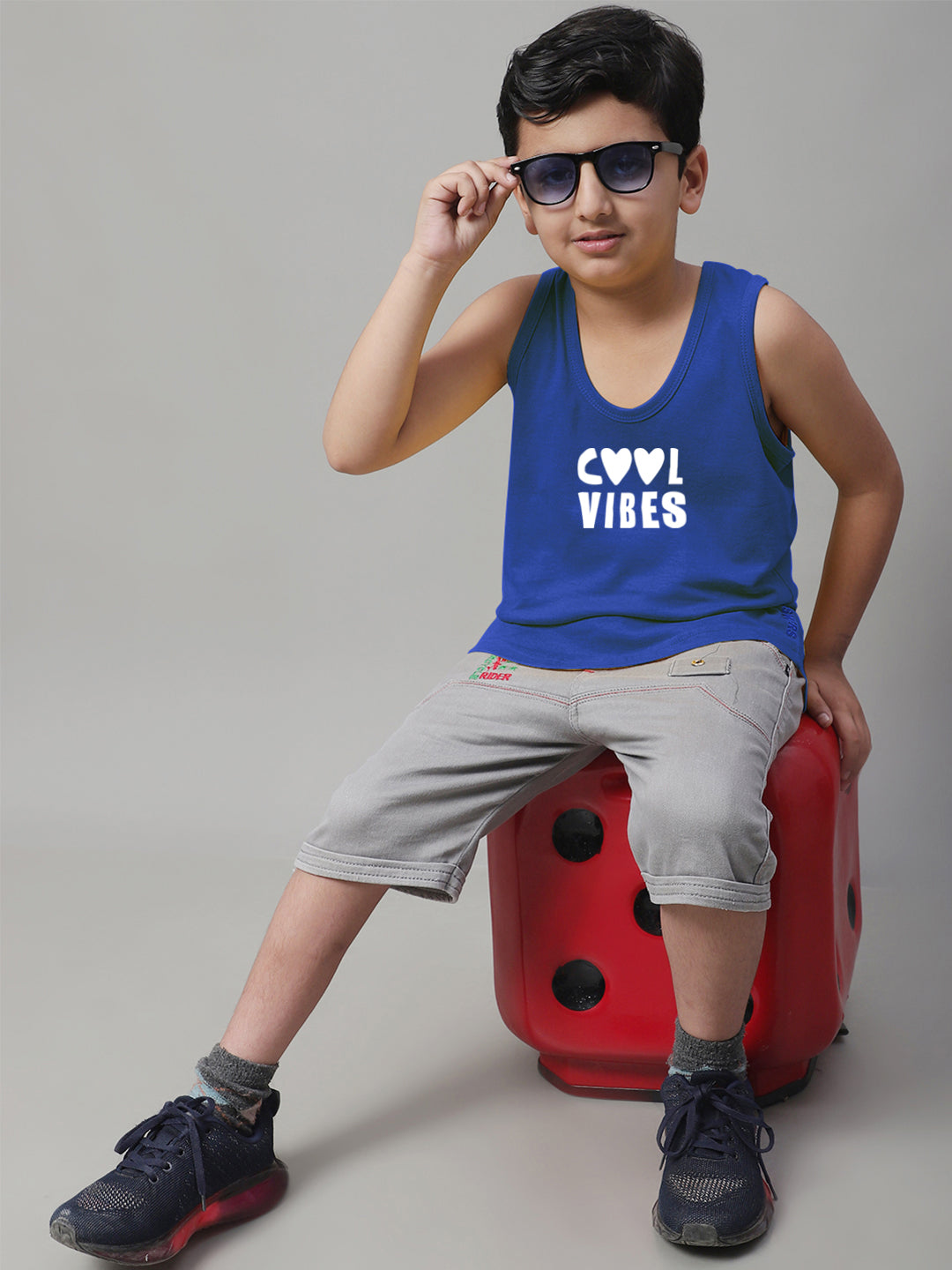 Kids Cool Vibes Printed Pure Cotton Classic Vest - Friskers