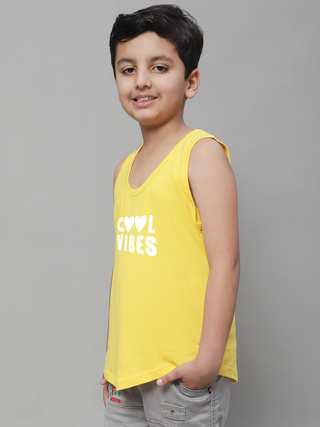 Kids Cool Vibes Printed Pure Cotton Classic Vest - Friskers