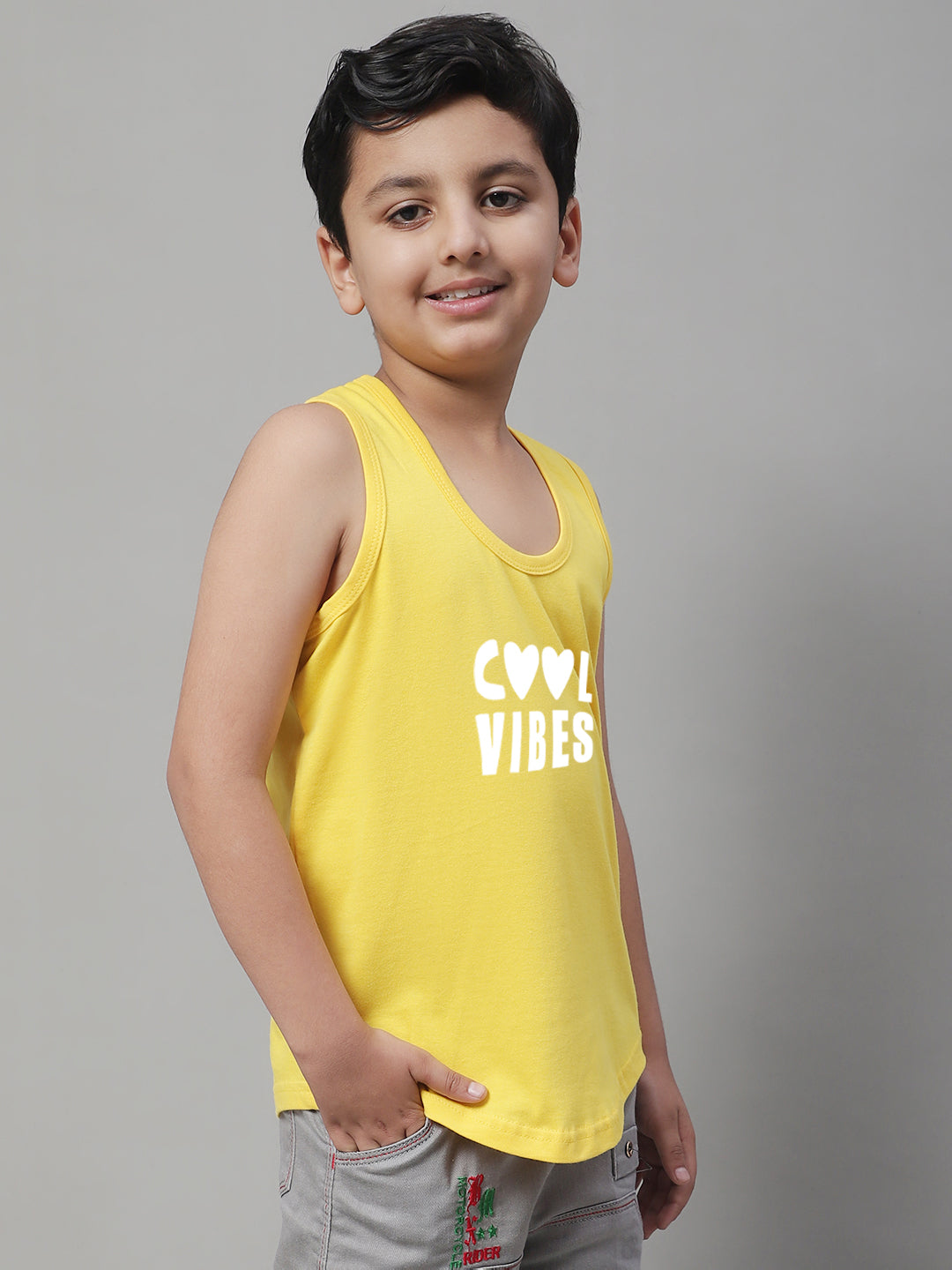 Kids Cool Vibes Printed Pure Cotton Classic Vest - Friskers