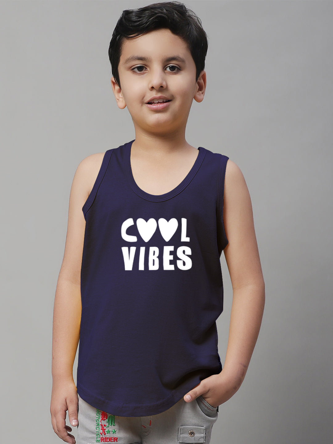 Kids Cool Vibes Printed Pure Cotton Classic Vest - Friskers