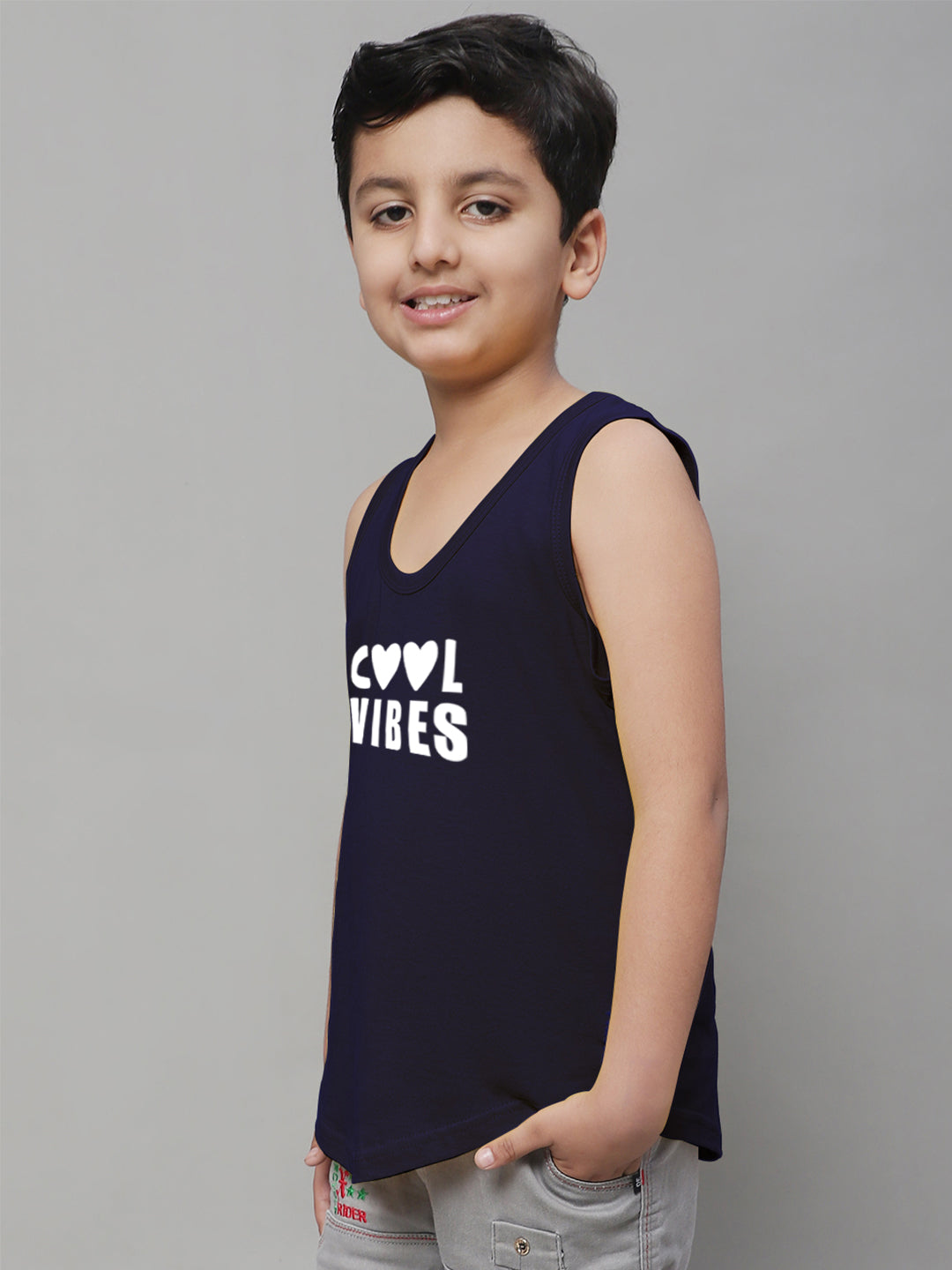 Kids Cool Vibes Printed Pure Cotton Classic Vest - Friskers