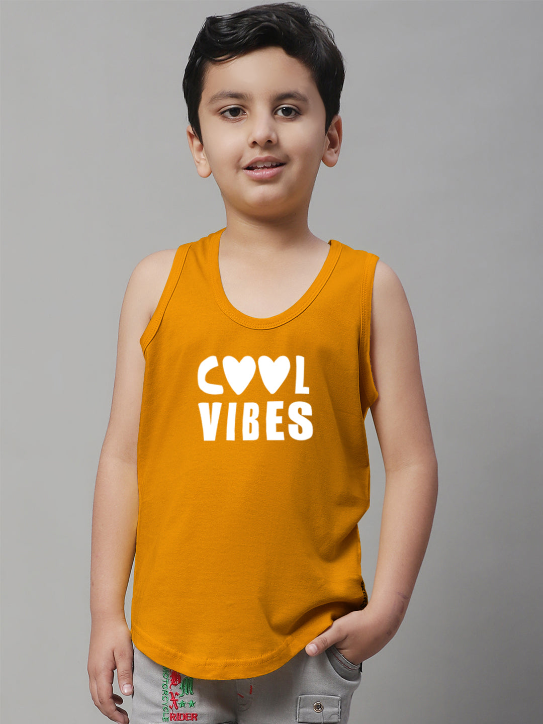 Kids Cool Vibes Printed Pure Cotton Classic Vest - Friskers