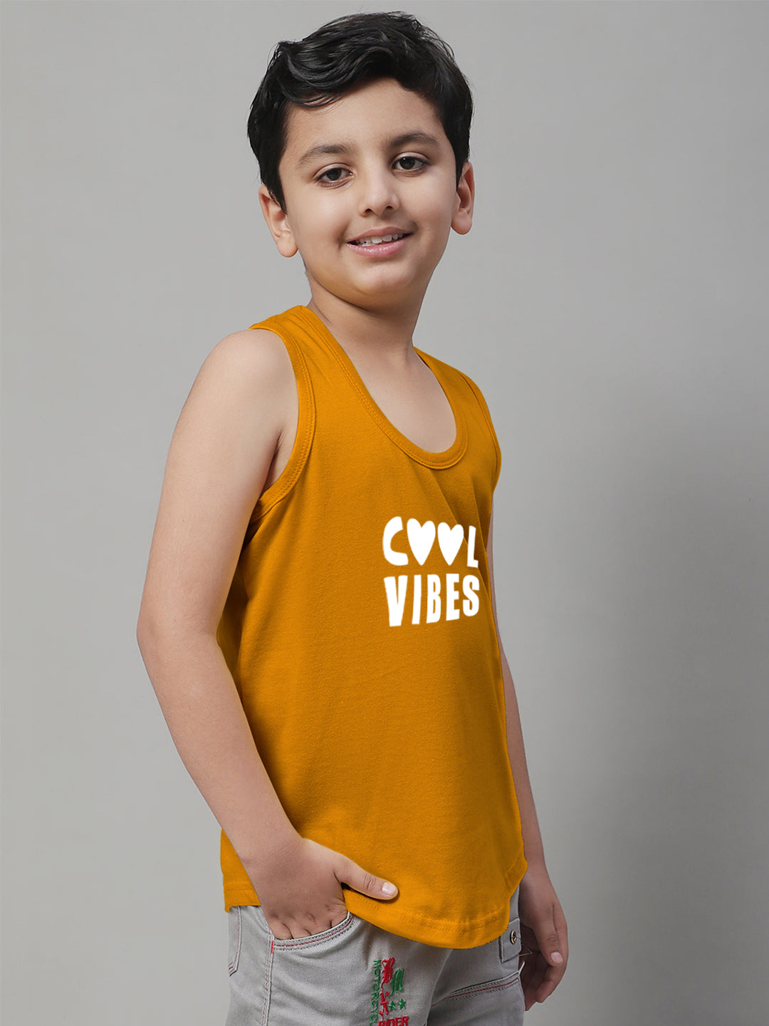 Kids Cool Vibes Printed Pure Cotton Classic Vest - Friskers