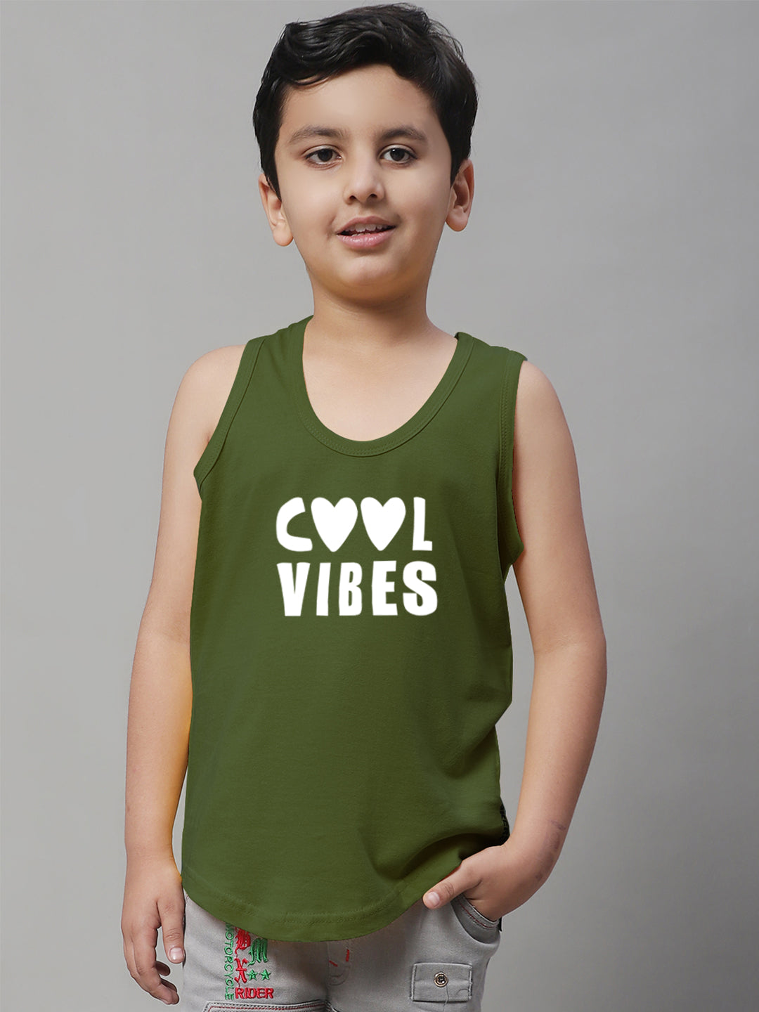 Kids Cool Vibes Printed Pure Cotton Classic Vest - Friskers