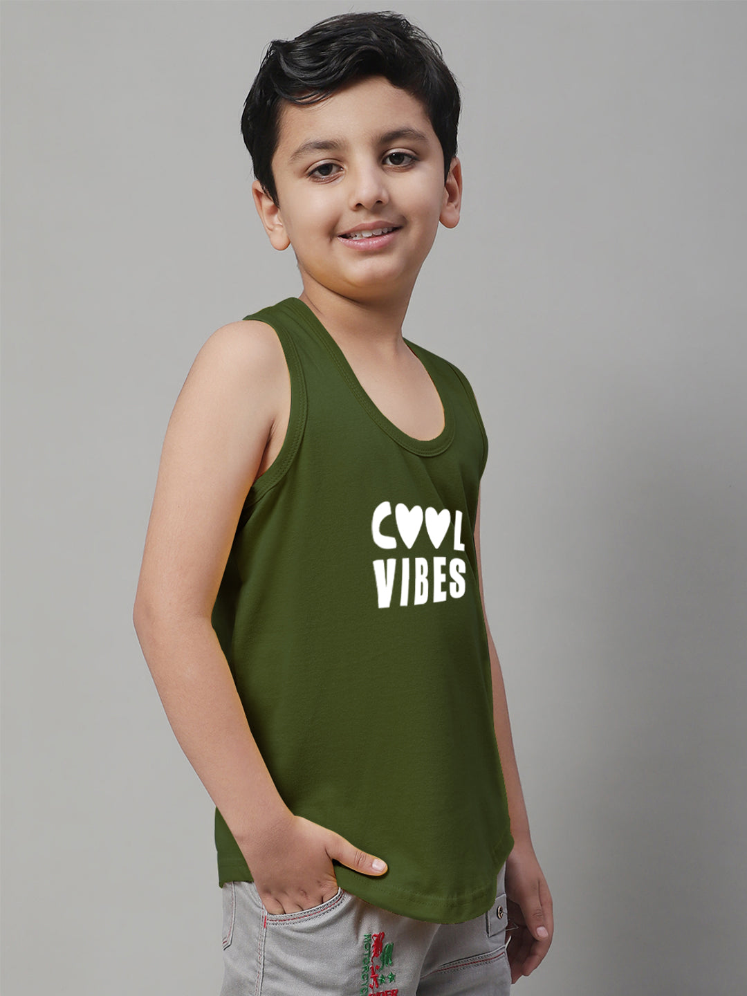 Kids Cool Vibes Printed Pure Cotton Classic Vest - Friskers