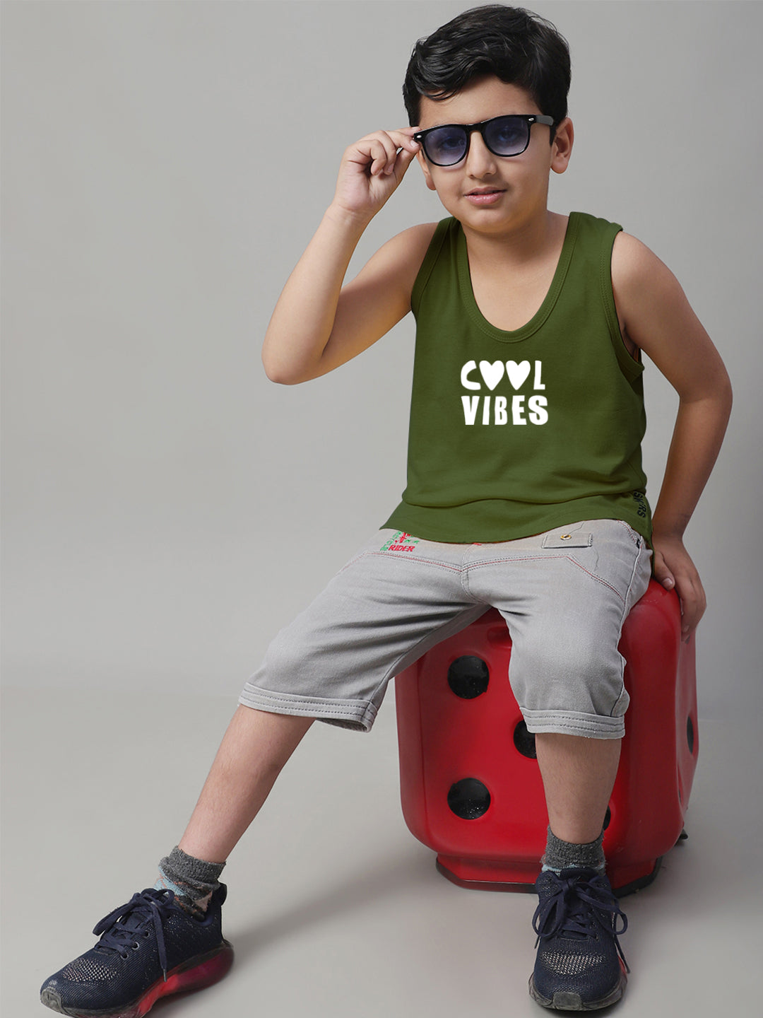 Kids Cool Vibes Printed Pure Cotton Classic Vest - Friskers