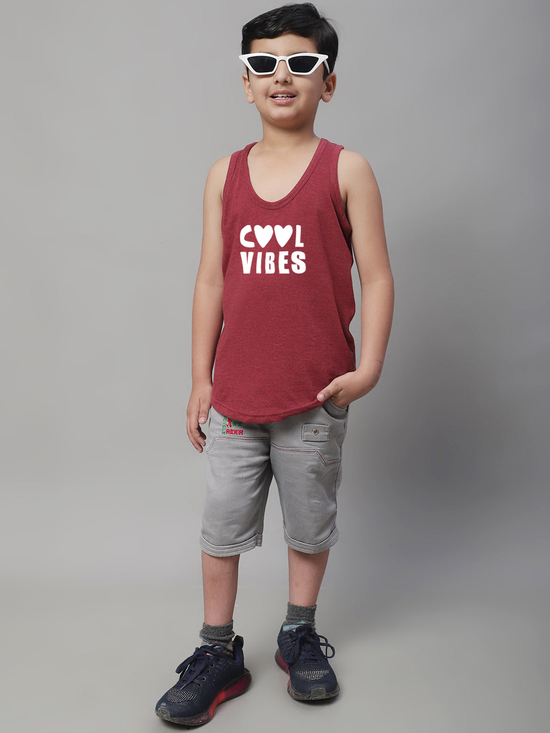Kids Cool Vibes Soft Cotton Printed Vest - Friskers
