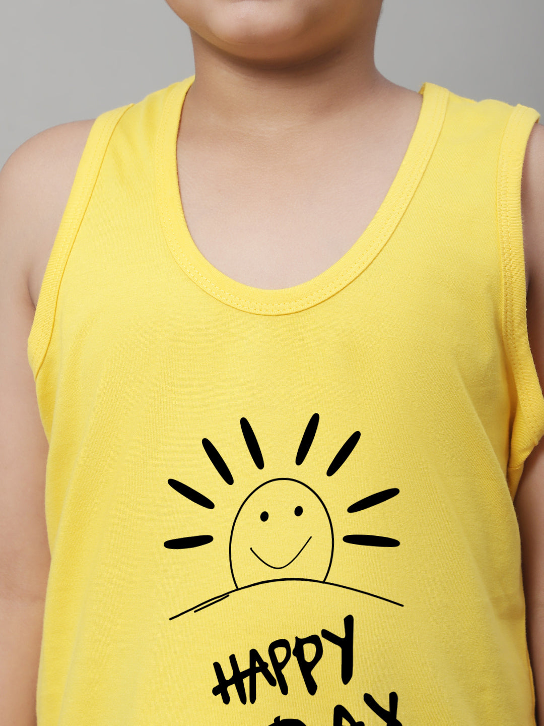 Kids Happy Today  Pure Cotton Printed Vest - Friskers