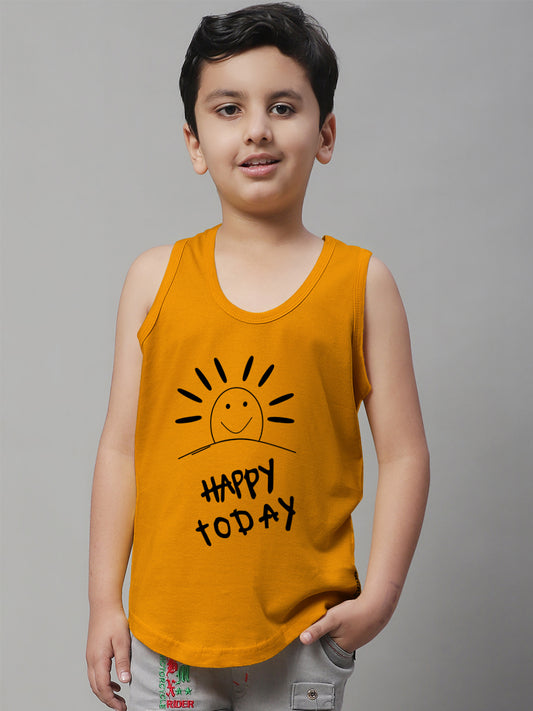 Kids Happy Today  Pure Cotton Printed Vest - Friskers